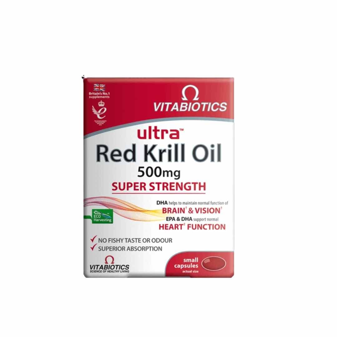 Vitabiotics Ultra Red Krill Oil 500mg