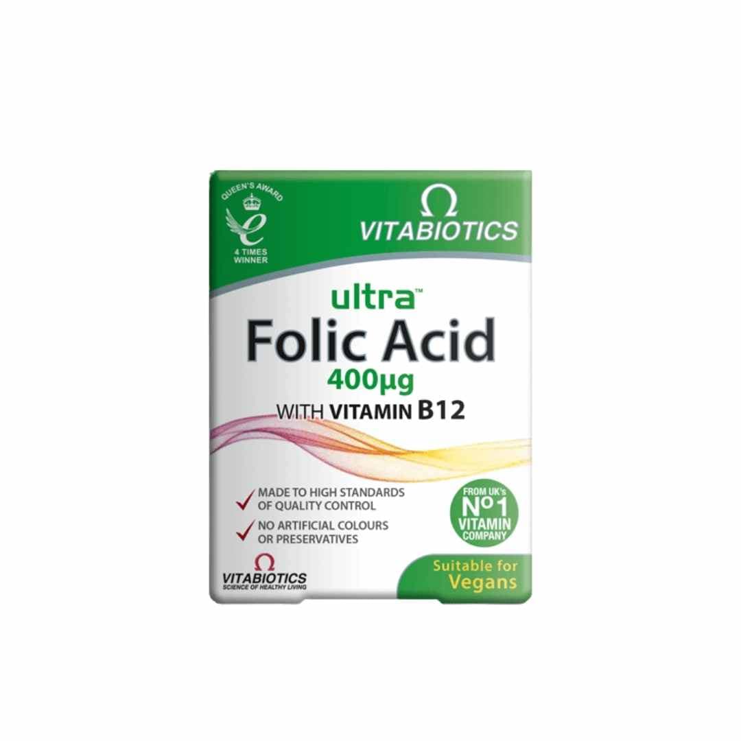 Vitabiotics Ultra Folic Acid with Vitamin B12