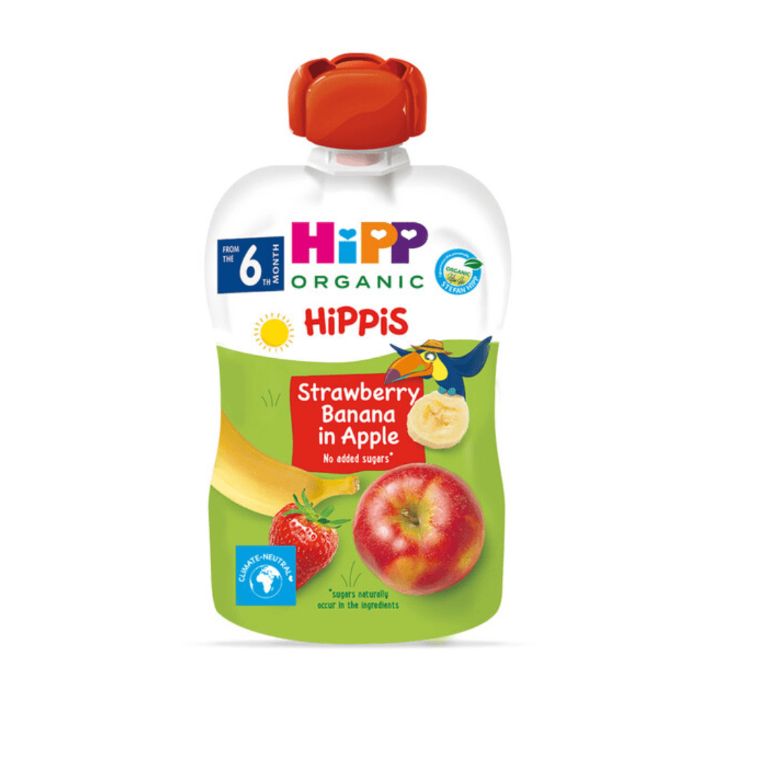 HIPP Hippis Organic  Strawberry Banana in Apple