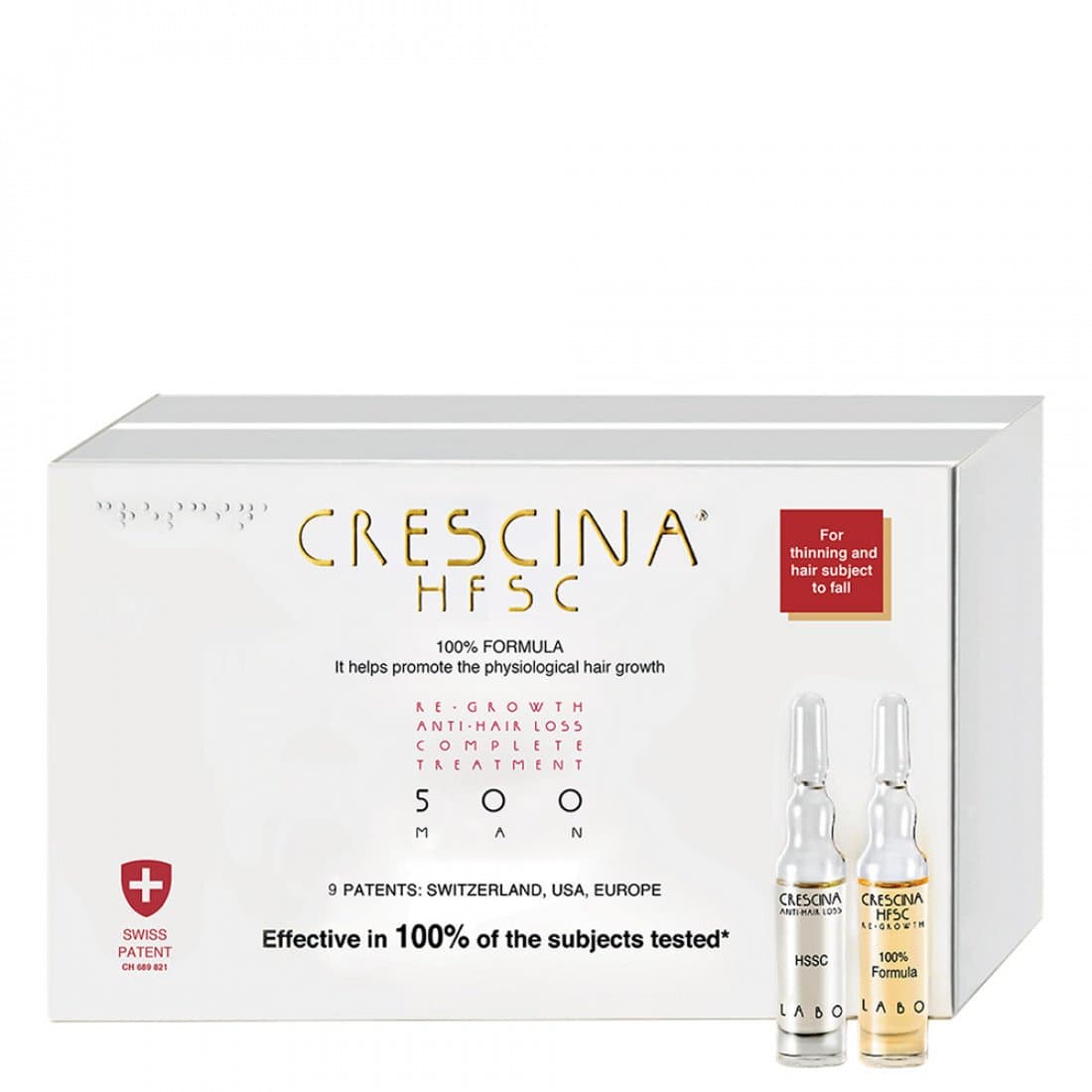 Crescina Transdermic PLC12 Man 500 Complete Treatment