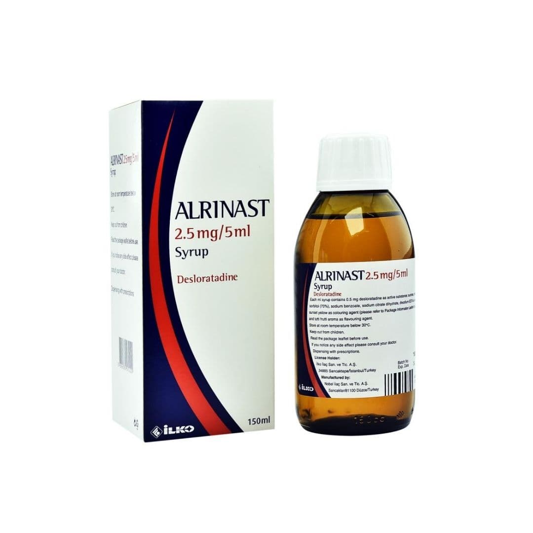 Alrinast 2.5 mg/5 ml (desloratadinë)