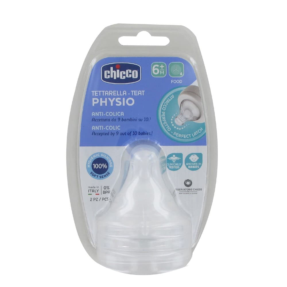 Chicco Physio Teat Silicone 6 M+
