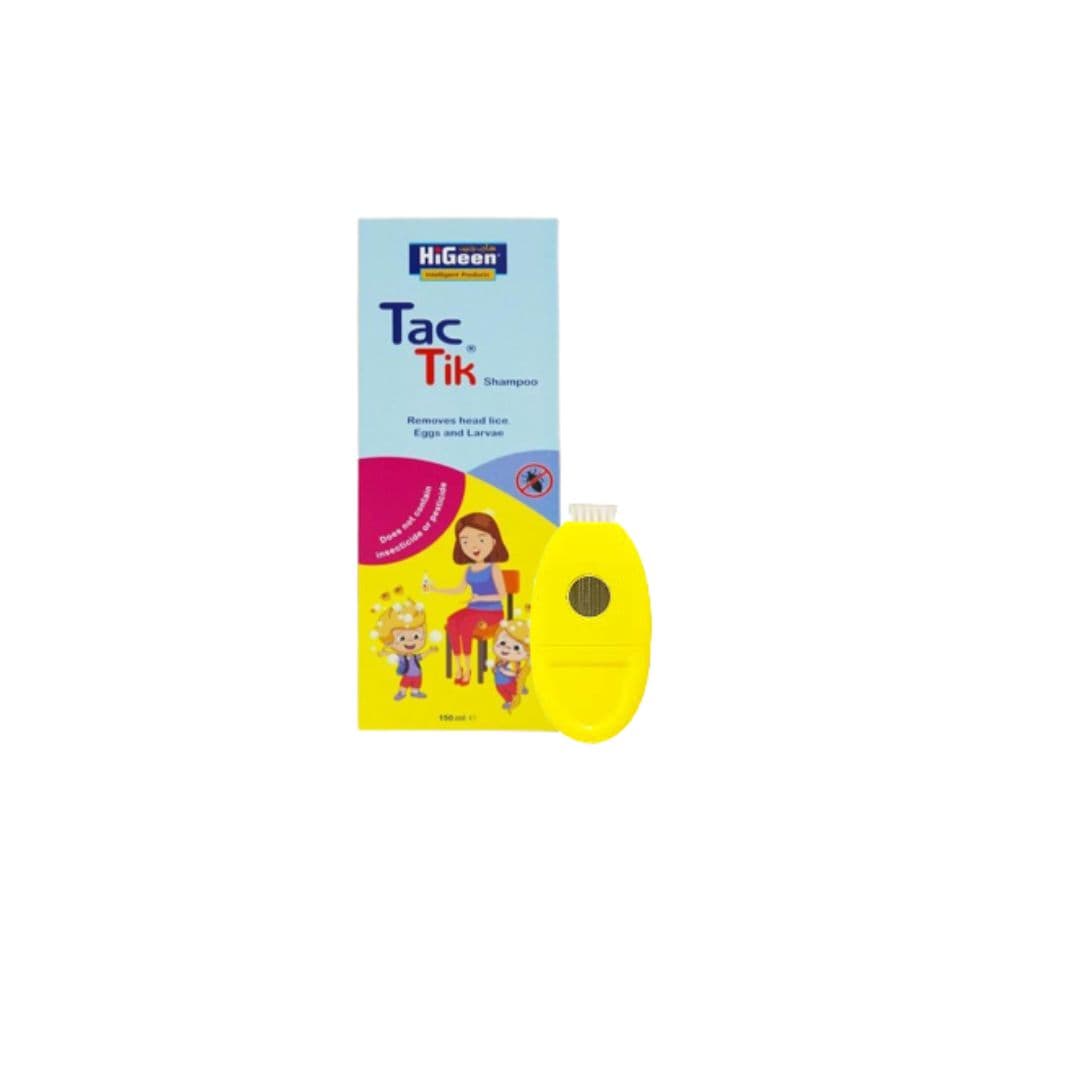 HiGeen Tac Tik Shampoo + Metallic Anti Lice Comb