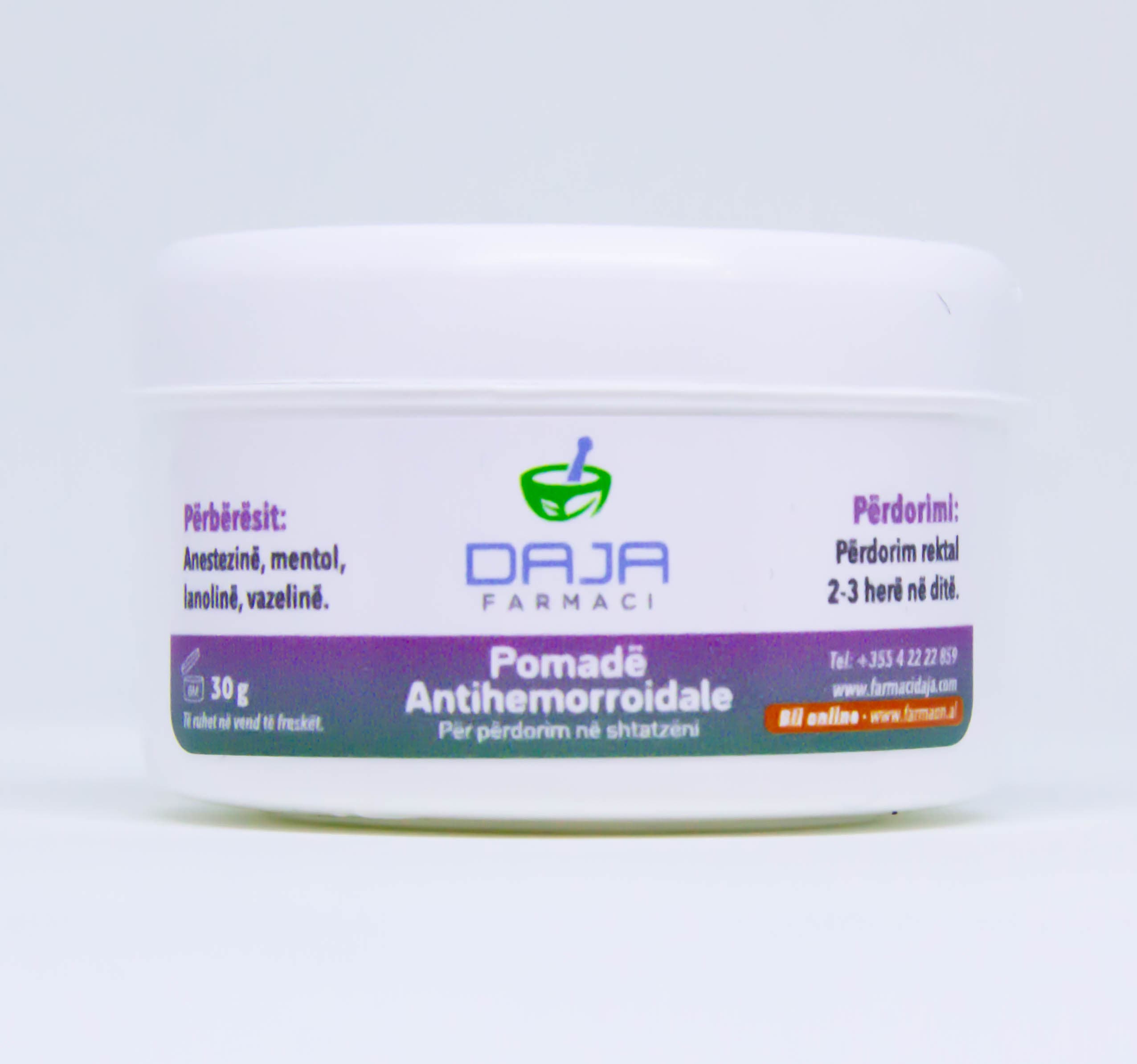 Farmaci “Daja” Pomadë antihemorroidale (përdorim në shtatzëni)