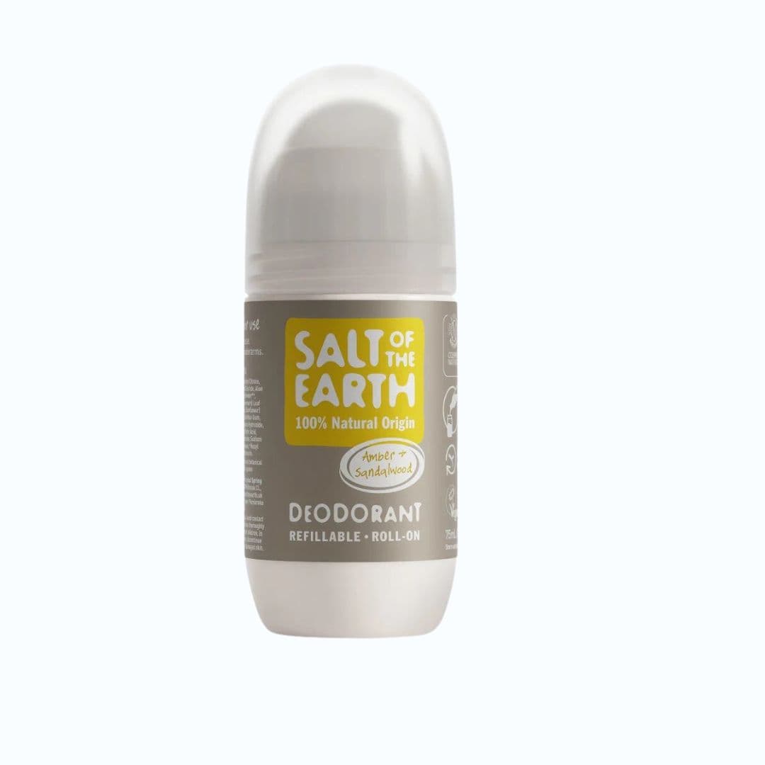 Salt of the Earth Deodorant Roll On Amber + Sandalwood