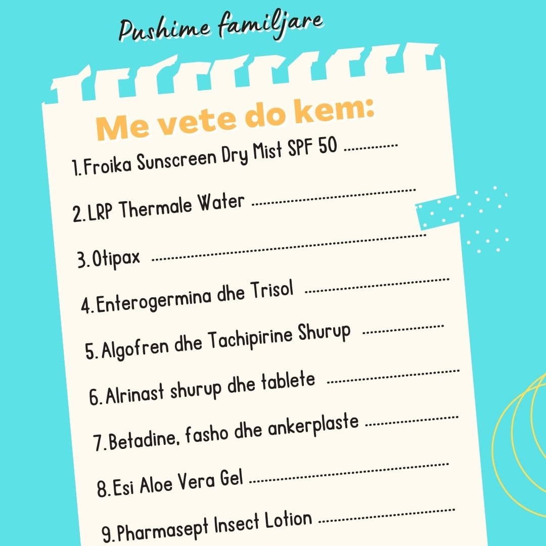 Çanta juaj e pushimeve familjare