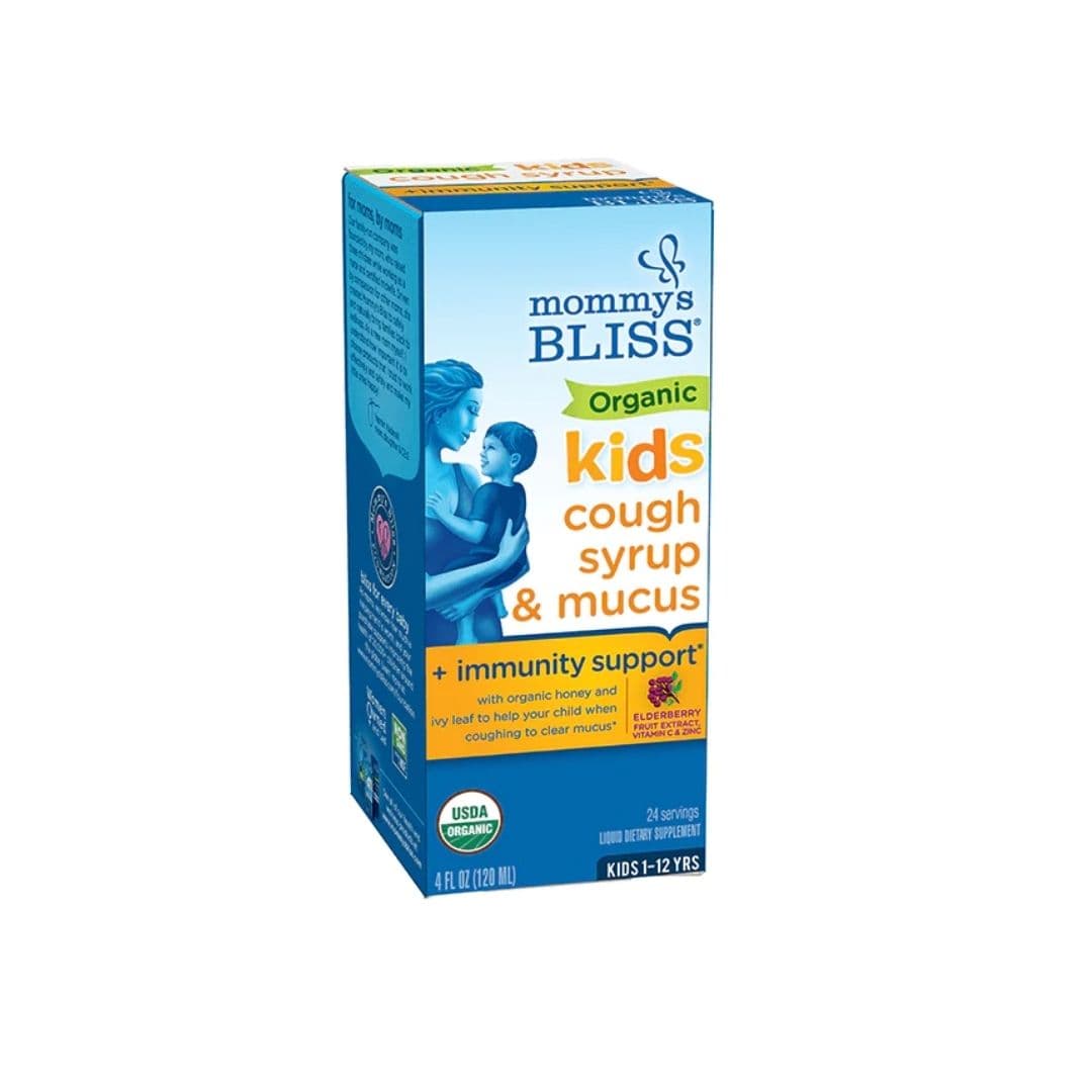 Mommys Bliss Kids Cough Syrup & Mucus Day Time + Immunity Support