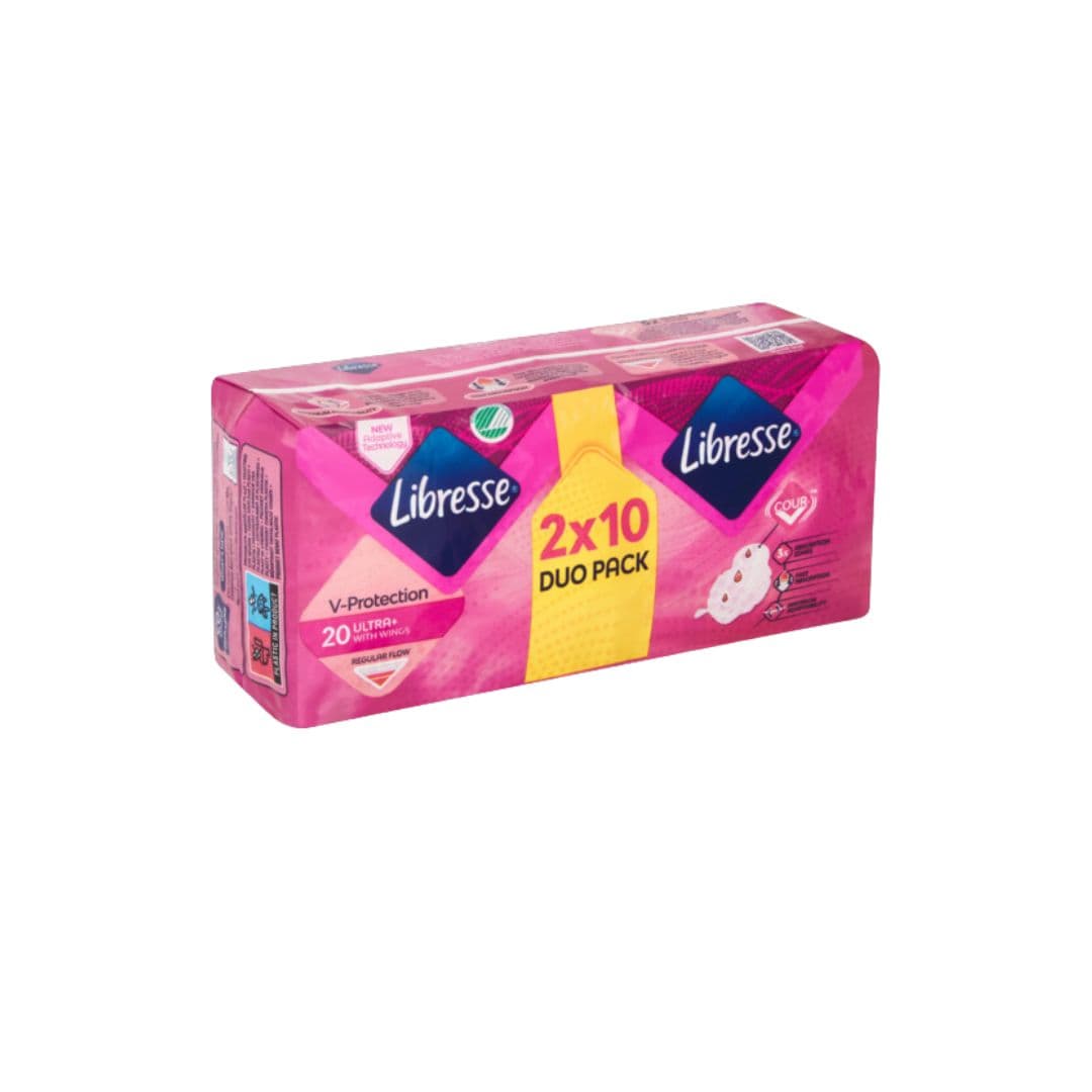 Libresse V-Protection Ultra+ Long with Wings Duo Pack
