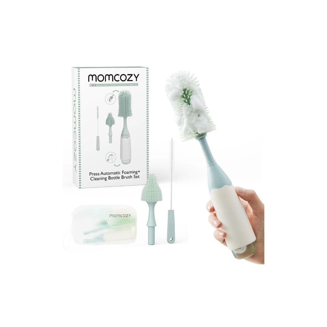 Momcozy Push Press Foaming + Cleaning Bottle Brush Set