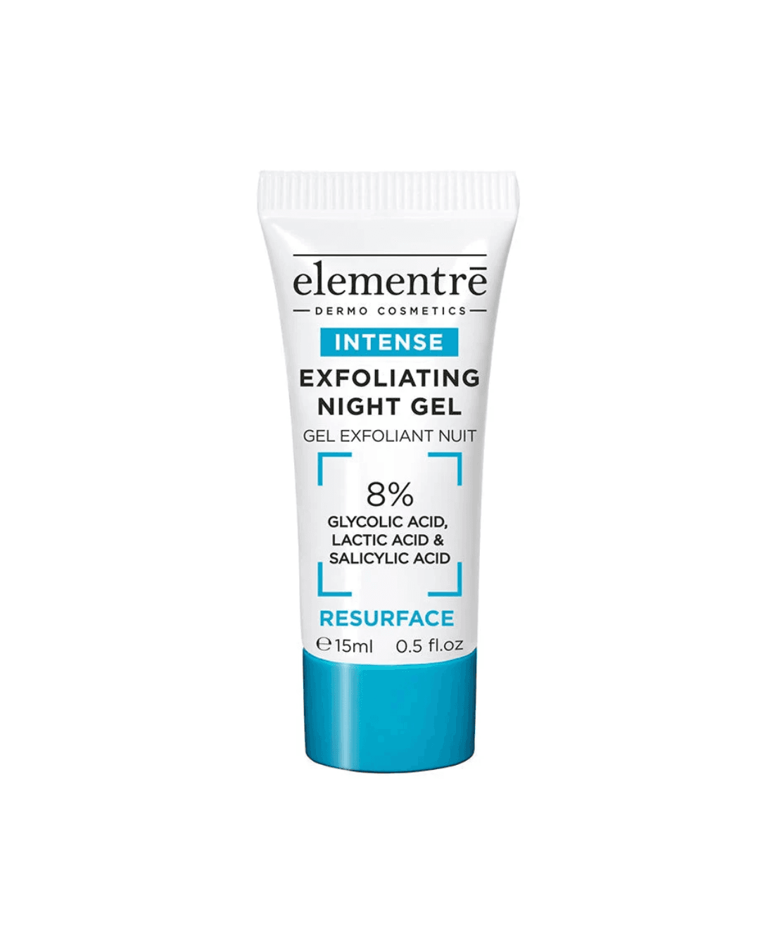 ELEMENTRE EXFOLIATING NIGHT GEL INTENSE 15 ML  ( 8% GLYCOLIC ACID LACTIC ACID SALICYLIC ACID )