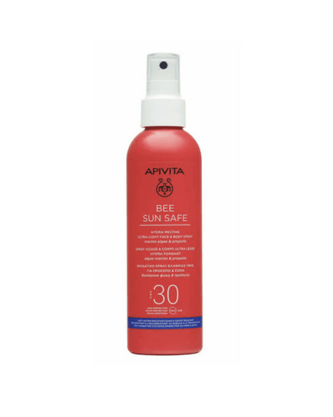 APIVITA BEE SUN SAFE HYDRA MELTING ULTRA LIGHT FACE AND BODY SPRAY SPF 30 200 ML