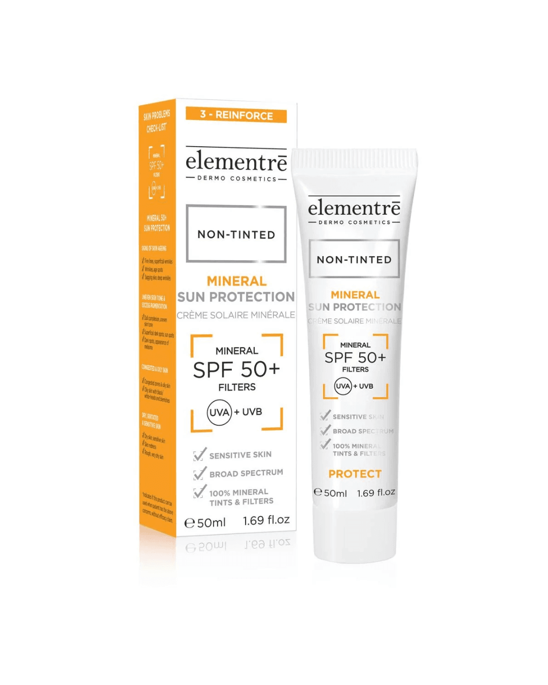 ELEMENTRE MINERAL SUN PROTECTION NON TINTED SPF 50+  50 ML