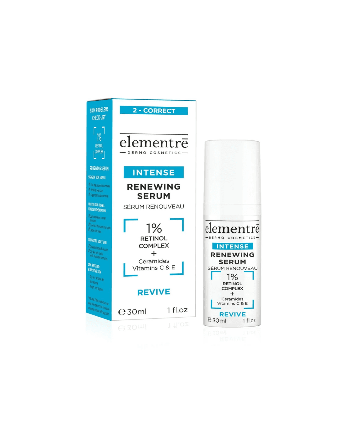 ELEMENTRE RENEWING SERUM INTENSE 30 ML (1 % RETINOL COMPLEX + CERAMIDES VITAMIN C & E )
