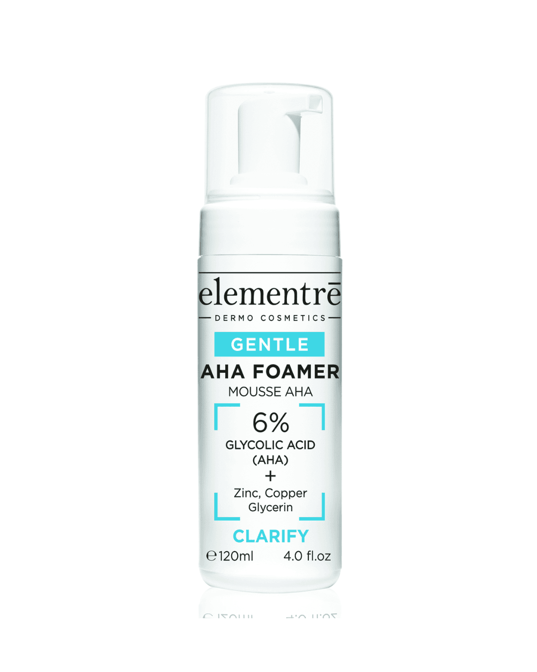 ELEMENTRE AHA FOAMER GENTLE (6% GLYCOLIC ACID + ZINC COPPER GLYCERINE ) 120 ML
