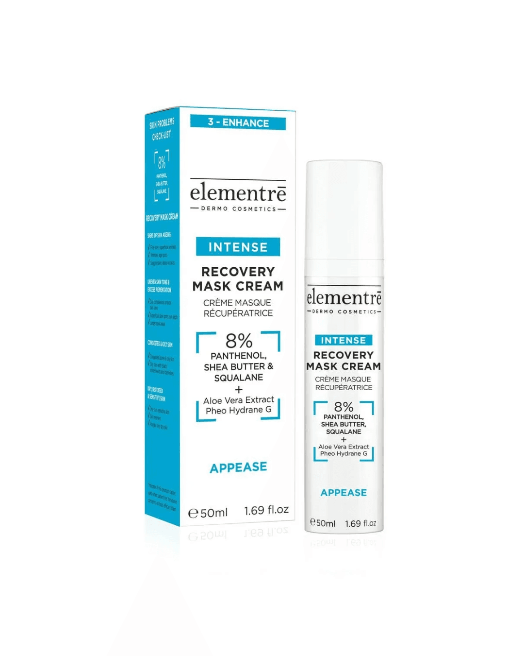 ELEMENTRE RECOVERY MASK CREAM INTENSE 50 ML (8 % PANTHENOL SHEA BUTTER & SQUALENE )