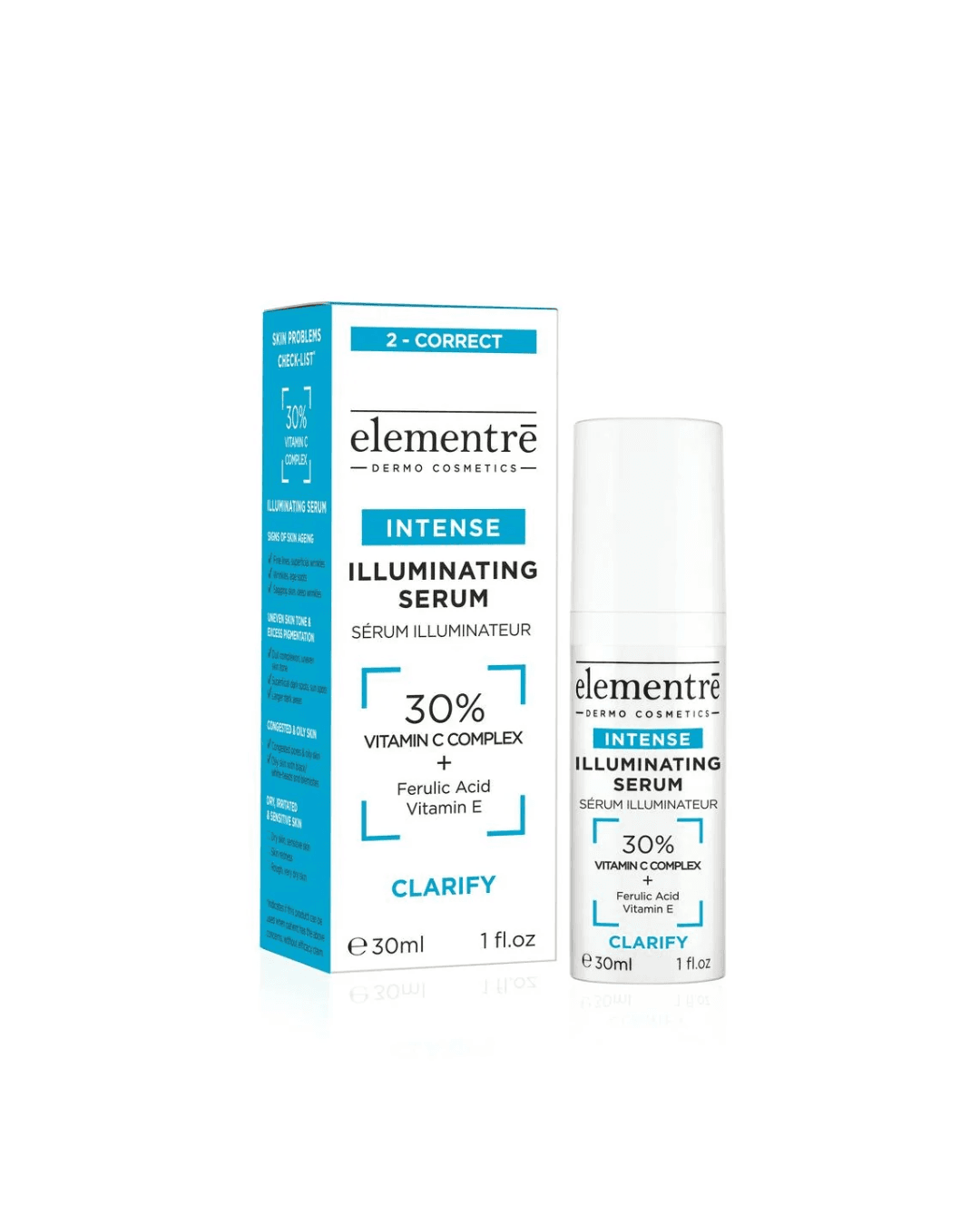 ELEMENTRE ILLUMINATING SERUM INTENSE 30 ML (30% VITAMIN C COMPLEX + FERULIC ACID & VITAMIN E )