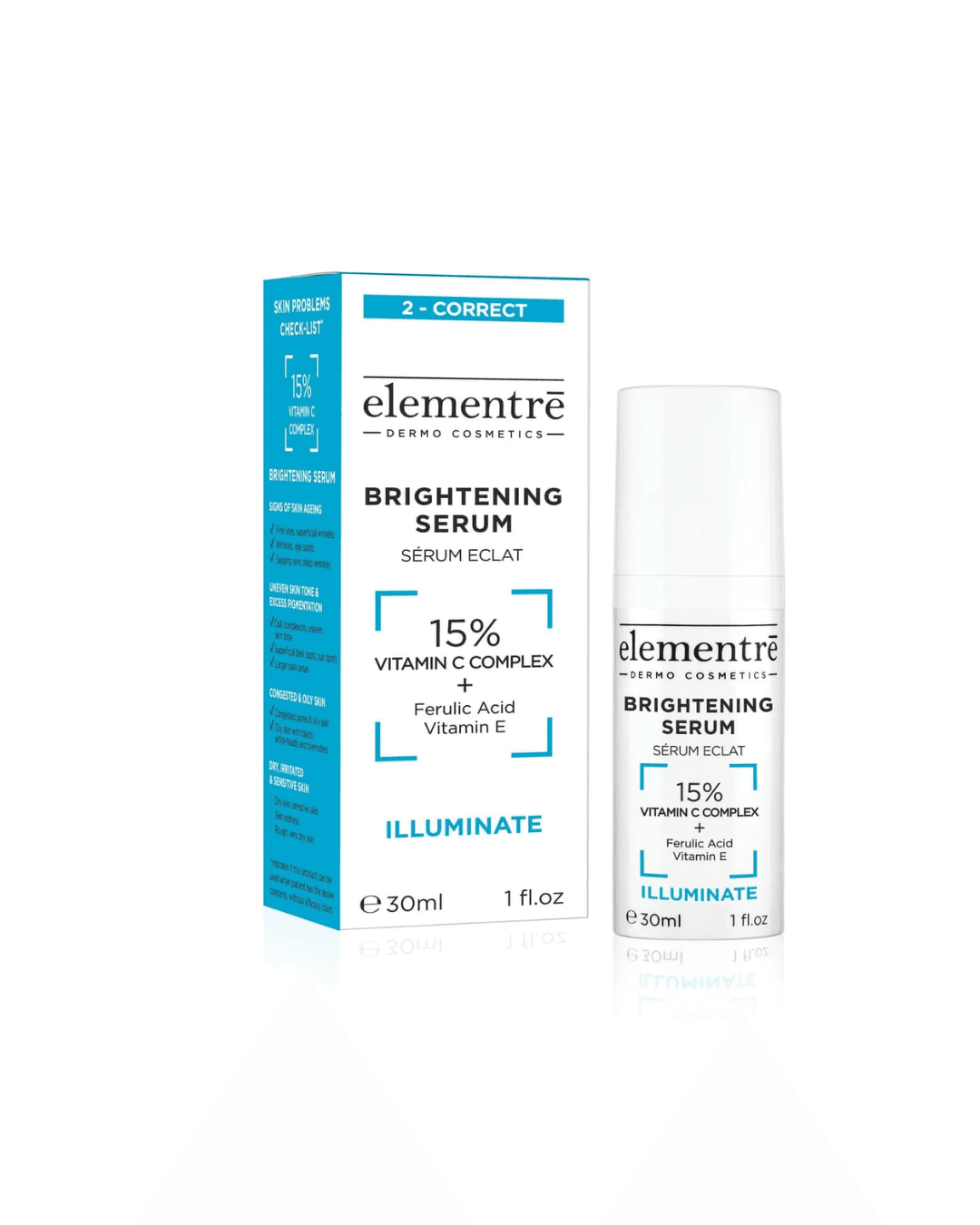 ELEMENTRE BRIGHTENING SERUM 30 ml (15% VITAMIN C COMPLEX + FERULIC ACID & VITAMINE E )