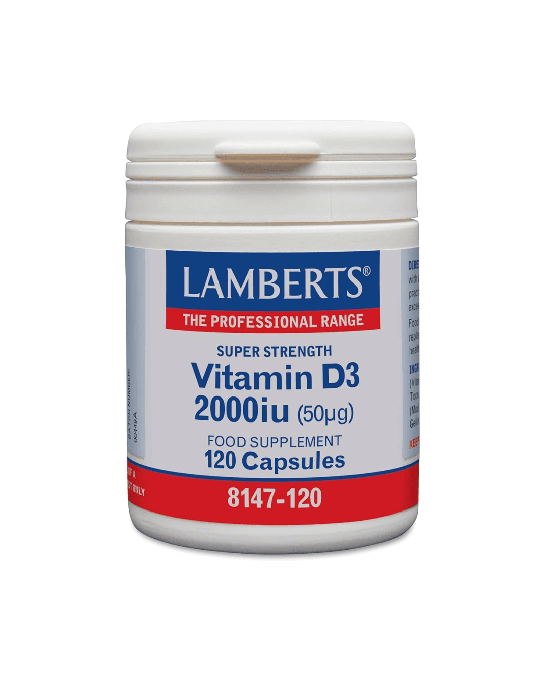 LAMBERTS VITAMIN D3 2000 IU X 120 CAPSULES