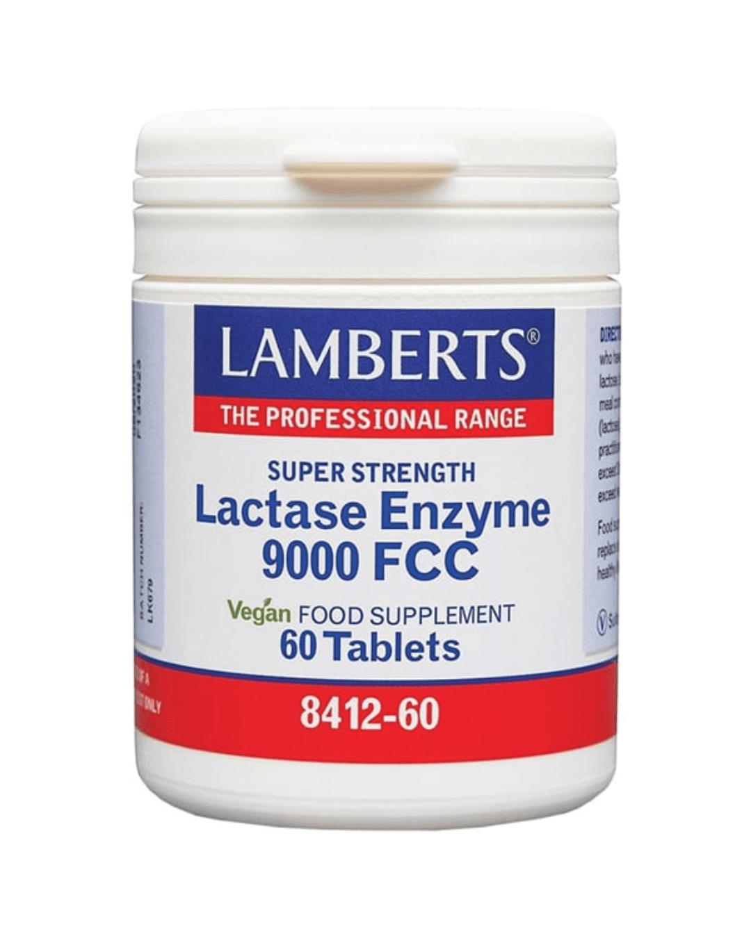 LAMBERTS SUPER STRENGTH LACTASE ENZYME 9000 FCC X 60 TABLETS