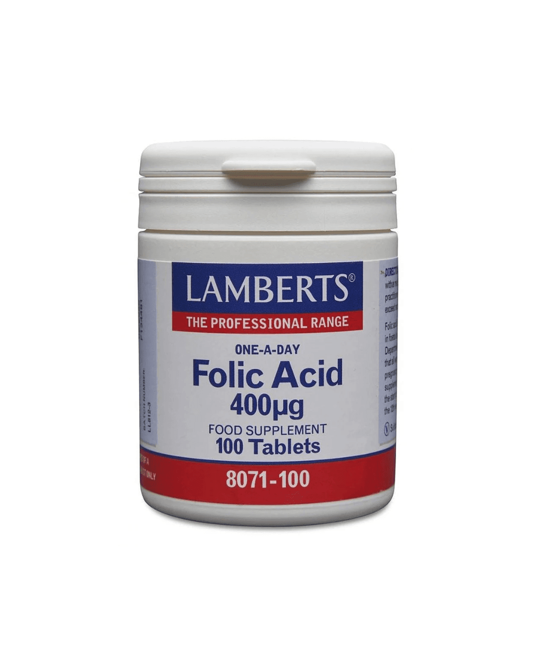 LAMBERTS FOLIC ACID 400 MCG X 100 TABLETS