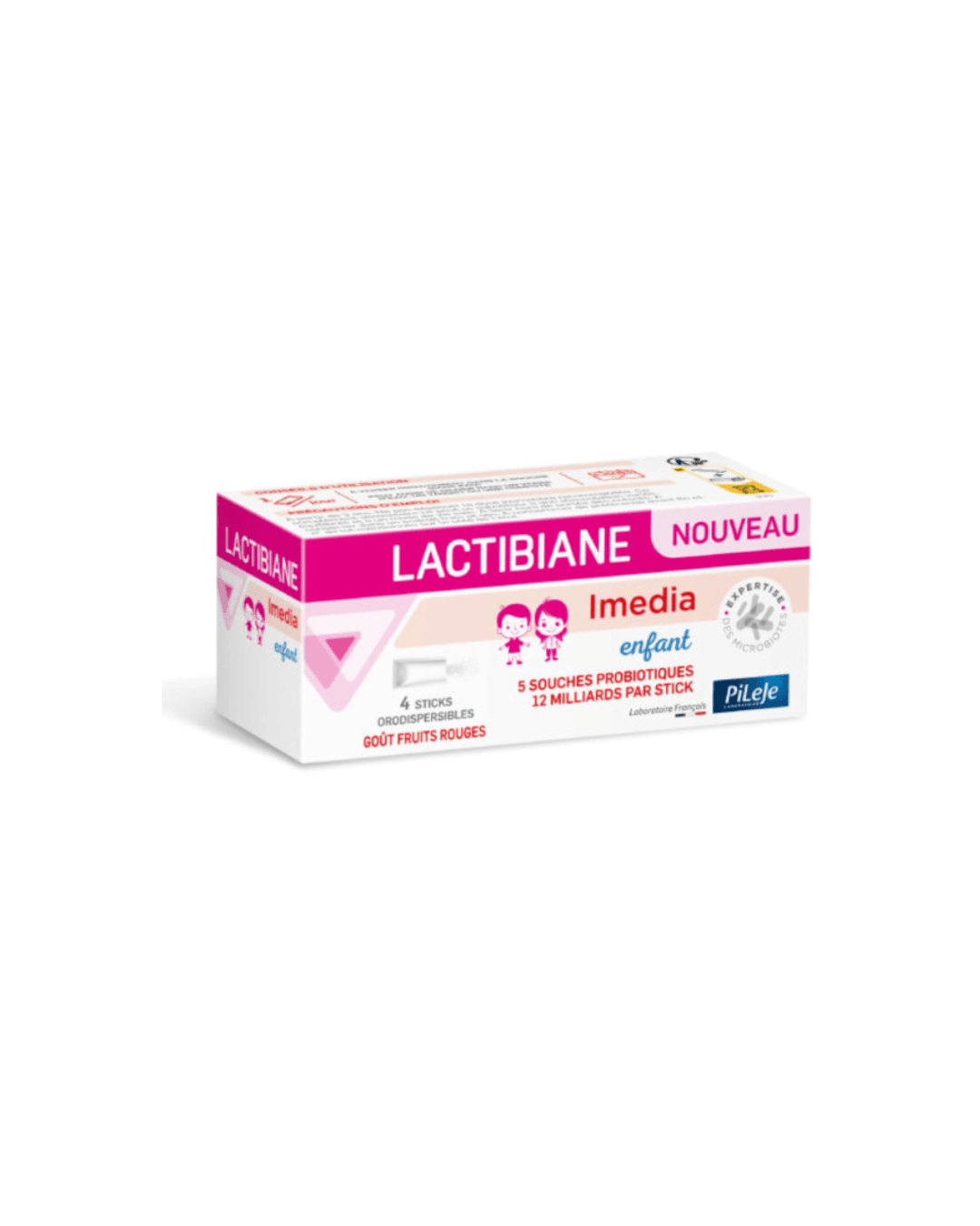 PILEJE LACTIBIANE IMEDIA ENFANT X 4 STICKS ORODISPERSIBLES RED FRUIT