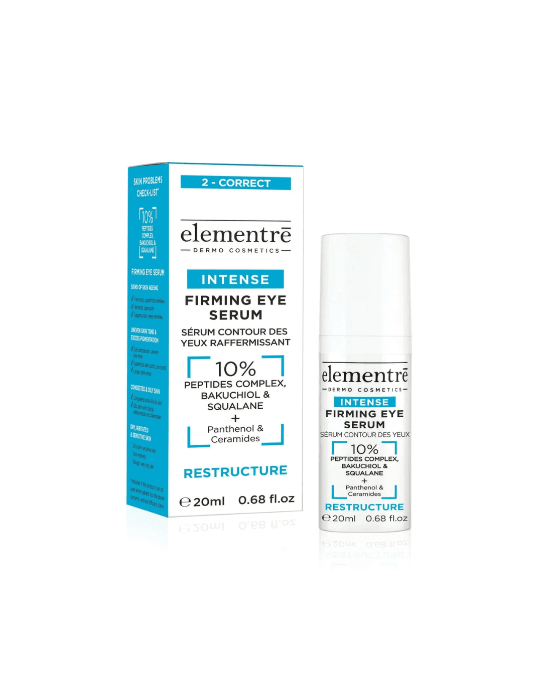ELEMENTRE FIRMING EYE SERUM INTENSE 20 ML ( 10 % PEPTIDES COMPLEX BAKUCHIOL & SQUALANE )