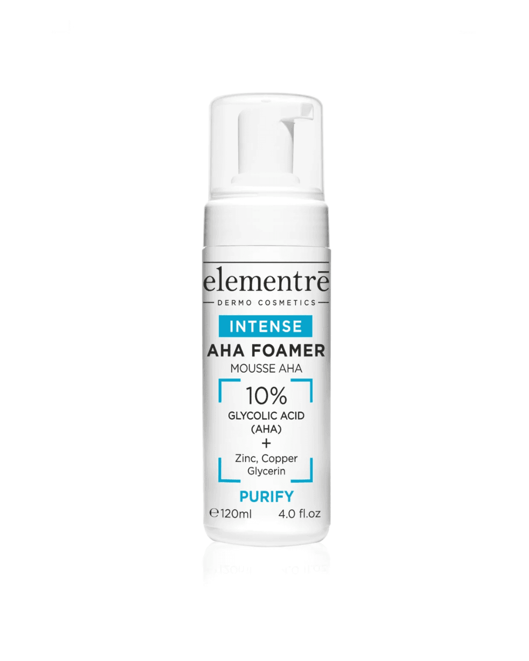 ELEMENTRE AHA FOAMER INTENSE (10 % GLYCOLIC ACID + ZINC COPPER GLYCERIN) 120 ML