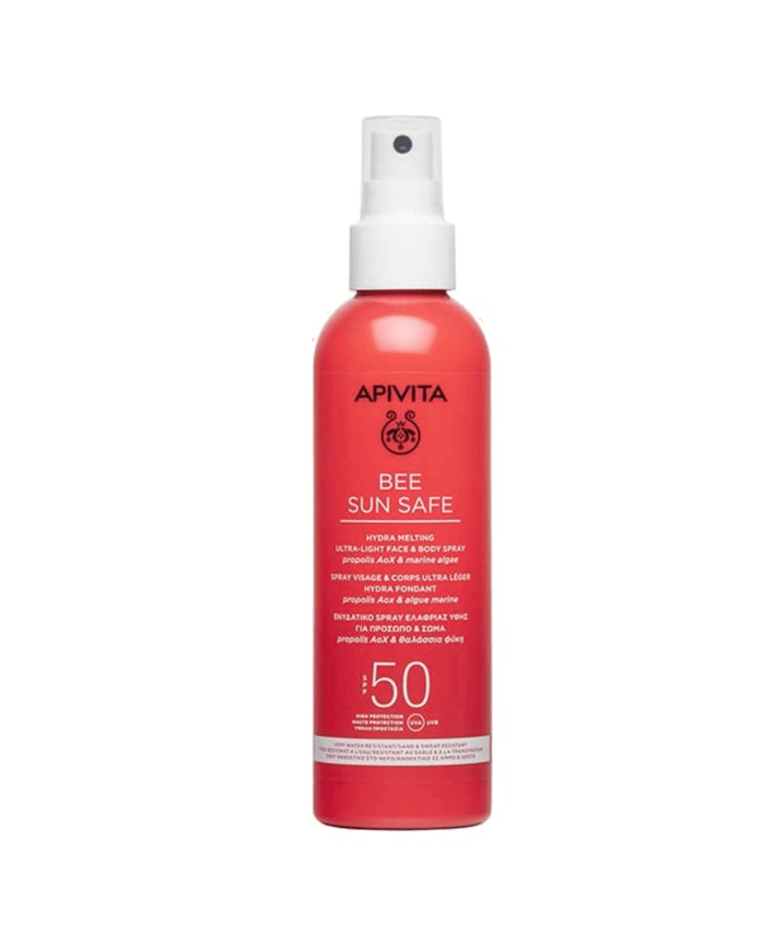 APIVITA BEE SUN SAFE HYDRA MELTING ULTRA LIGHT FACE AND BODY SPRAY SPF 50