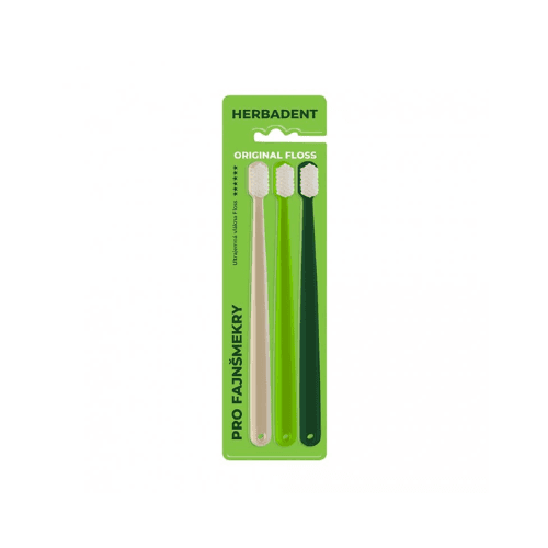Herbadent Original Floss Toothbrush x 3