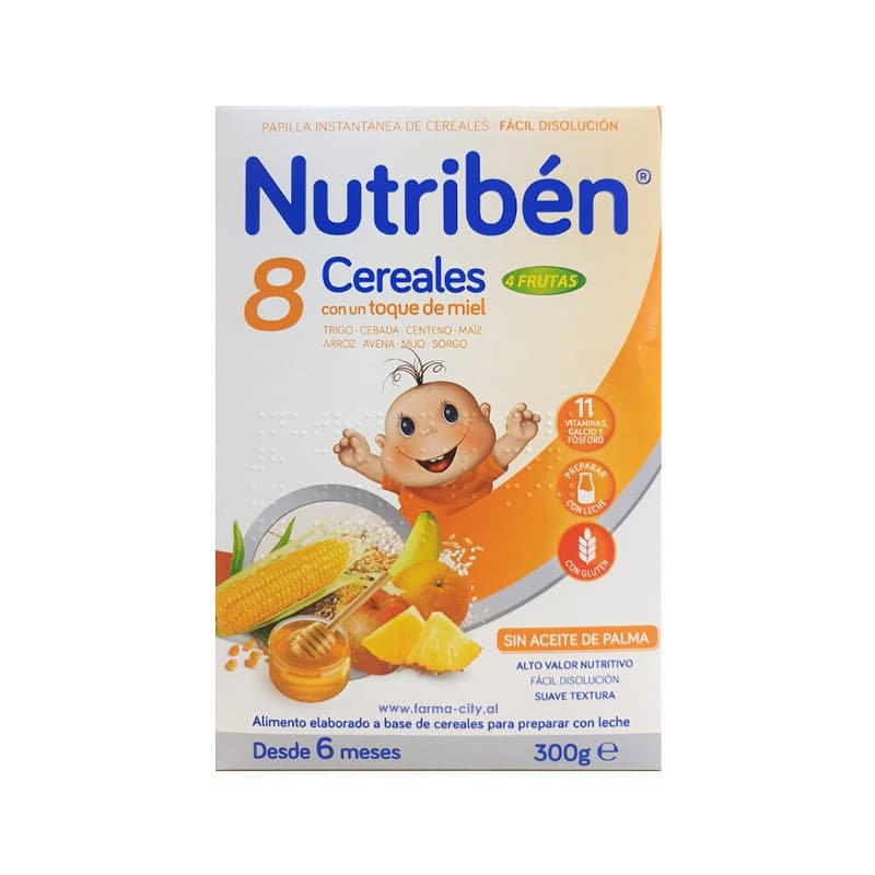 Nutriben - 8 Drithëra me mjaltë & 4 fruta (6m+)