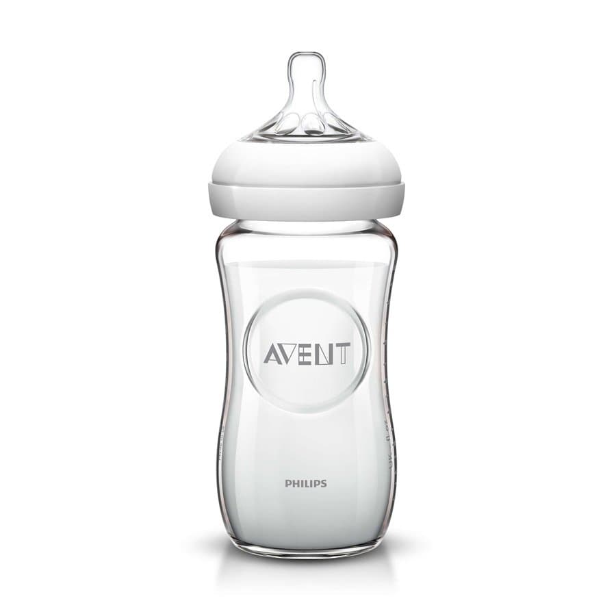 Avent - Shishe qelqi natyrale për bebe 3-6 (240ml)
