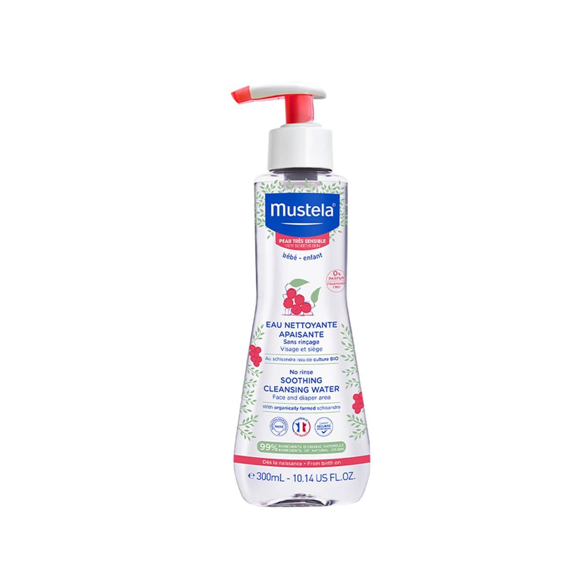 Mustela - Ujë pastrues, zbutës pa shplarje