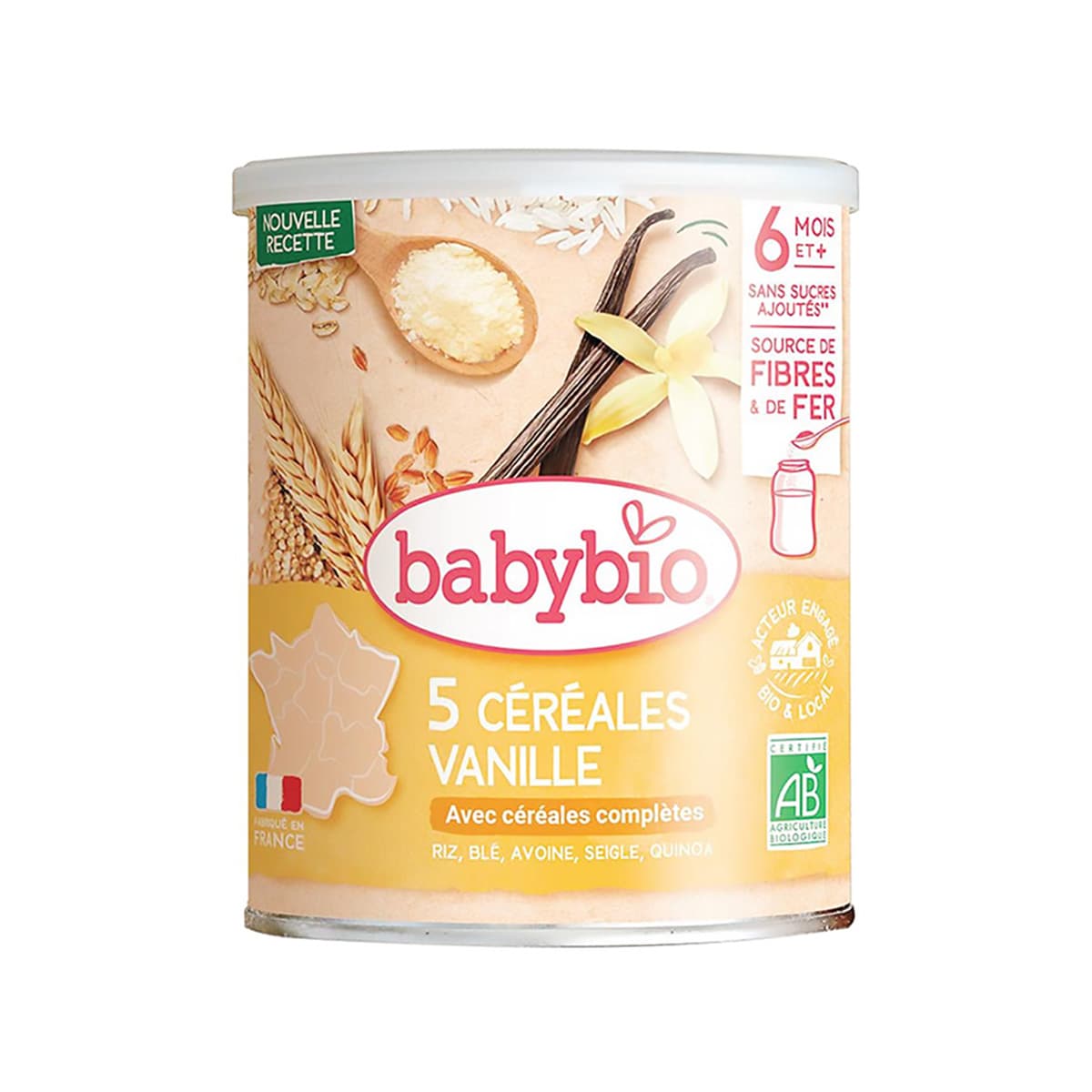 Babybio - Organic 5 Cereale with Vanilla (6m+)