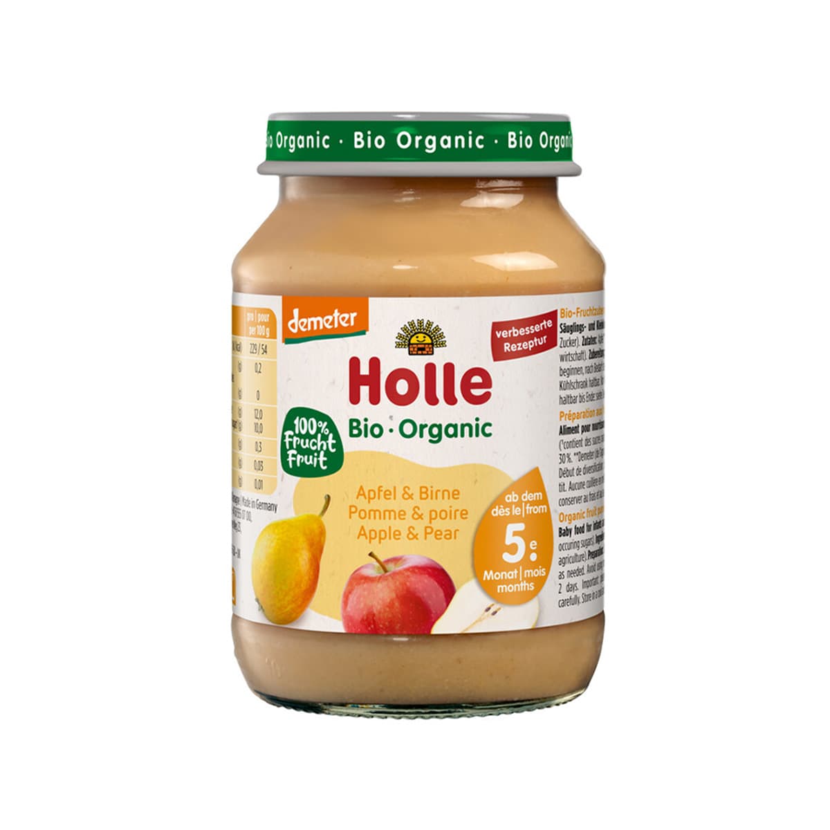 Holle - Pure me mollë dhe dardhë (5m+)