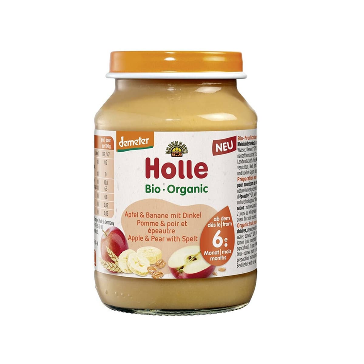 Holle - Apple & Banana with Spelt (6m+)