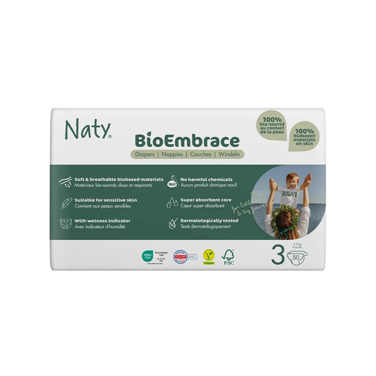 Naty BioEmbrace - Pelena (paketim i madh)
