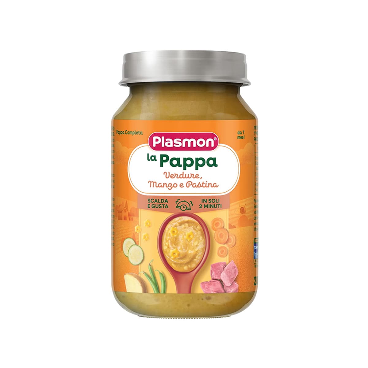 Plasmon - Pappa Completa Makarona me Perime & Mish Viçi (7m+)