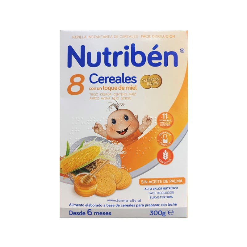 Nutriben - 8 drithëra me mjaltë & biskotë (6m+)