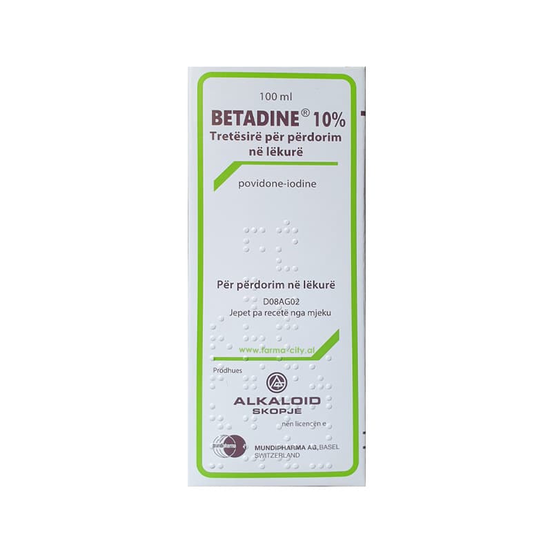 Betadinë - tretësirë për përdorim në lëkurë