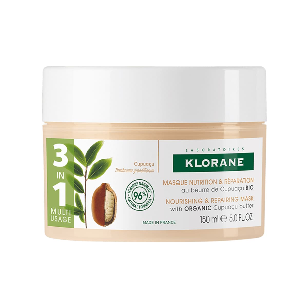 Klorane - Maskë me Cupuaçu për flokë të thatë dhe të dëmtuar