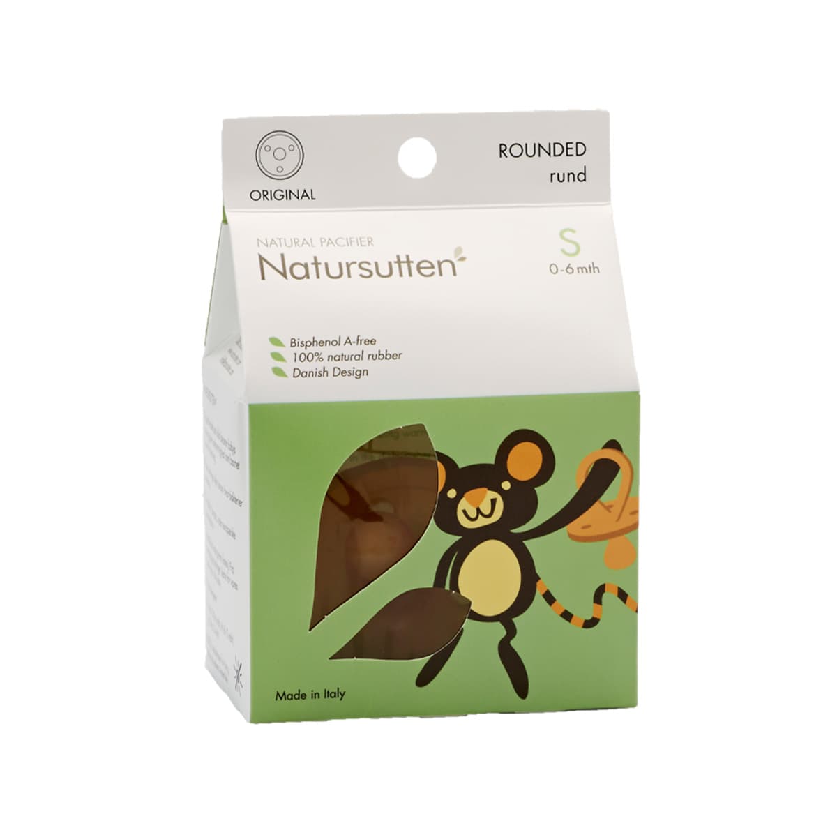 Natursutten - Biberon gënjeshtar i rrumbullakët