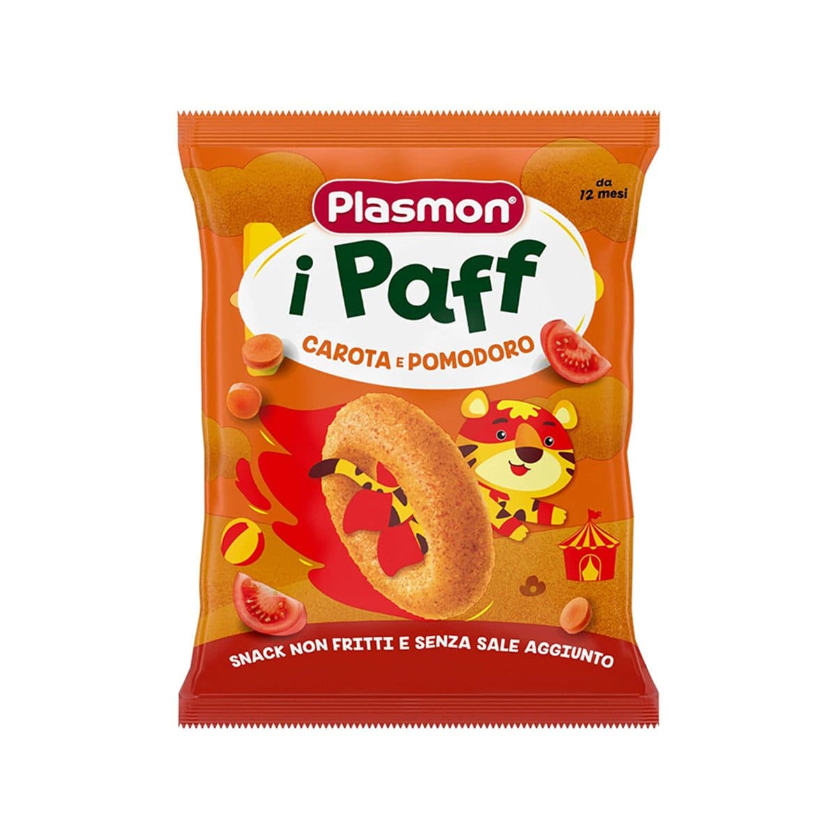 Plasmon - Pufka të buta me karrotë dhe domate (12m+)