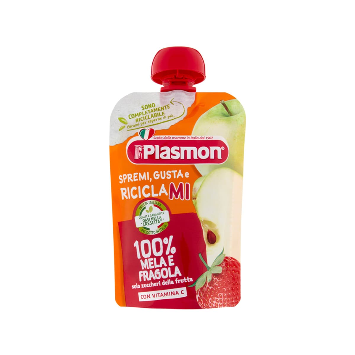 Plasmon - Spremi e Gusta mollë dhe luleshtrydhe (12m+)
