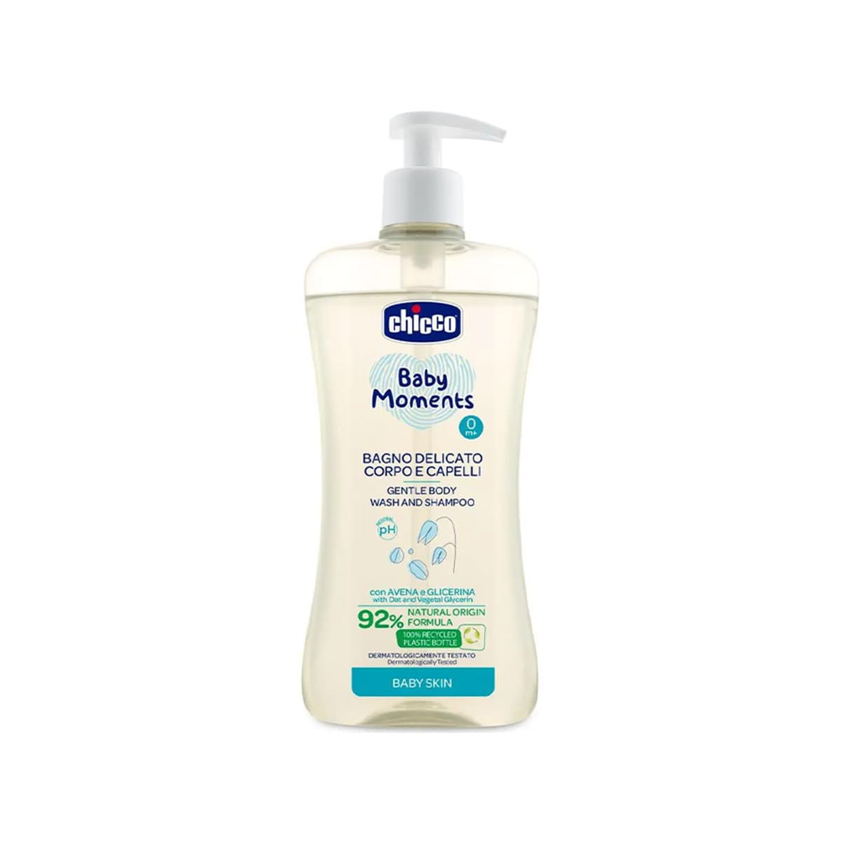 Chicco - Baby Moments Shampo delikate për flokët dhe trupin