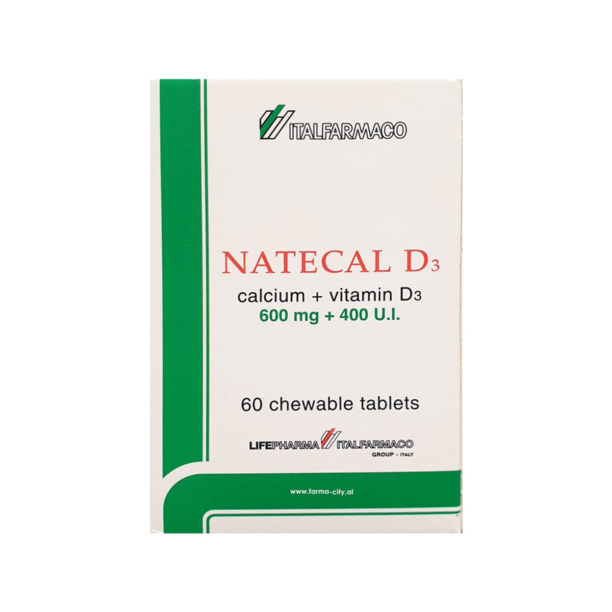 Italfarmaco - Natecal D3 calcium 600mg + vitamin D3 600 400 I.U.