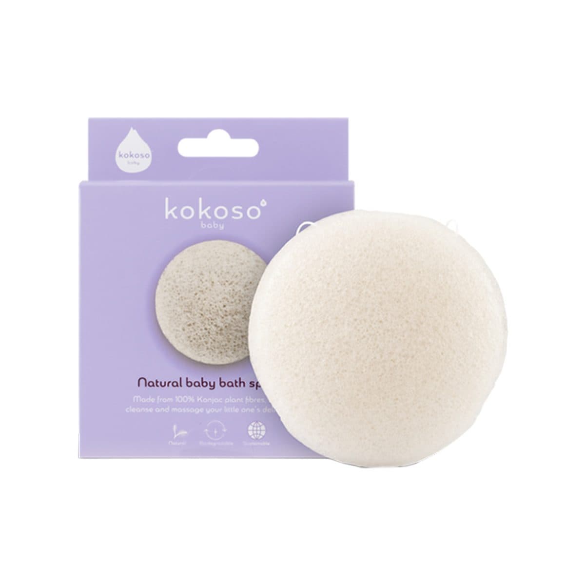 Kokoso - Natural Konjac Baby Bath Sponge