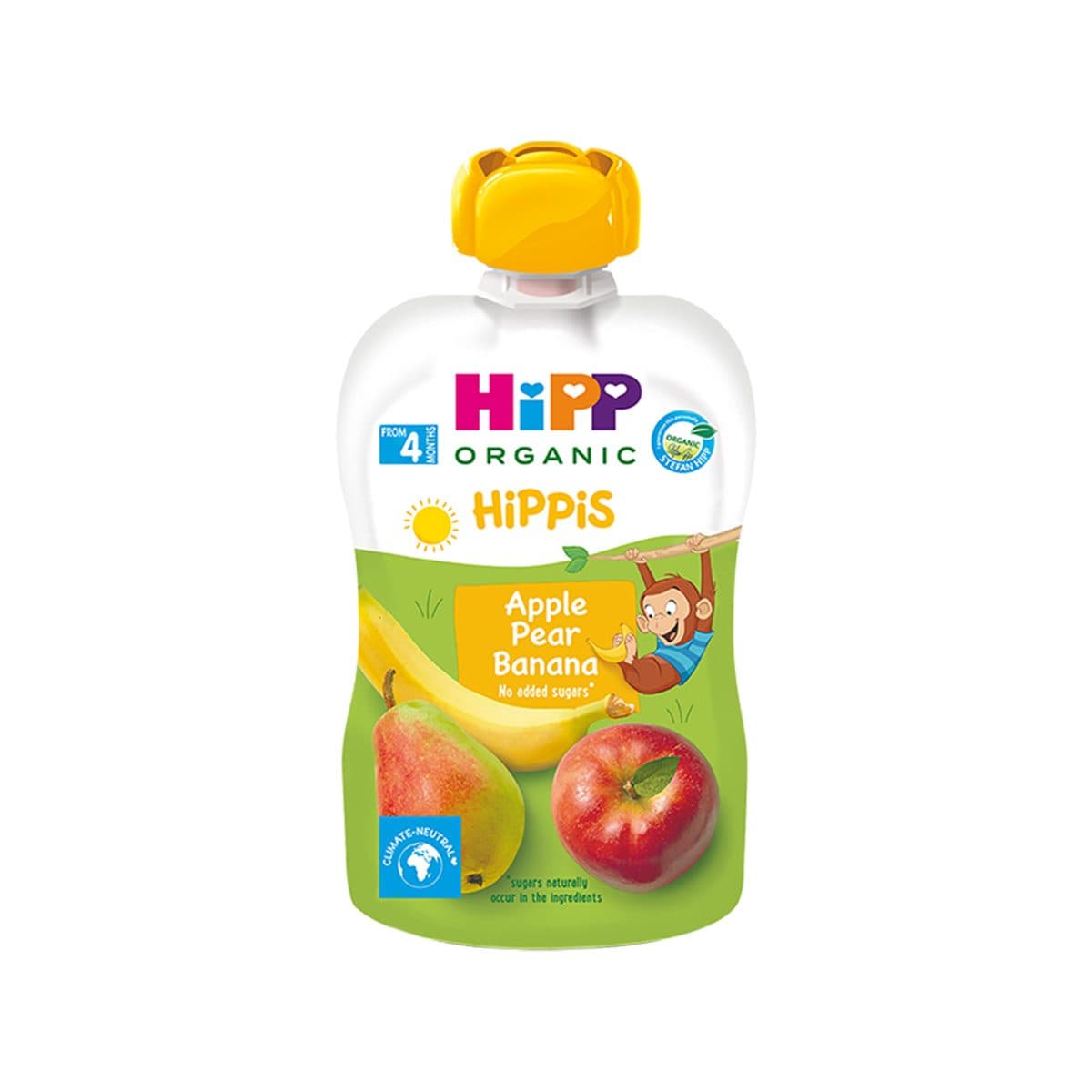 Hipp - HiPPiS  mollë, dardhë, banane(4m+)