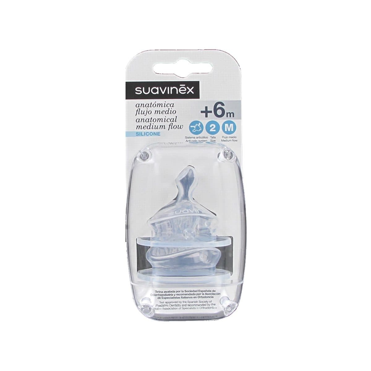 Suavinex - Kokë biberoni Anatomike (6m+)