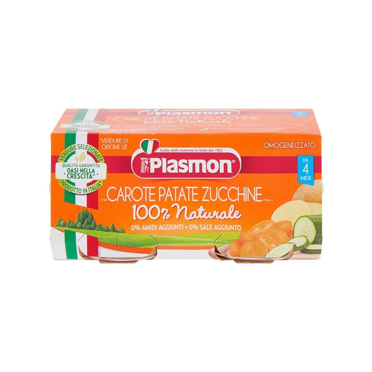 Plasmon - Pure karrotë, patate, kungull i njomë (6m+)