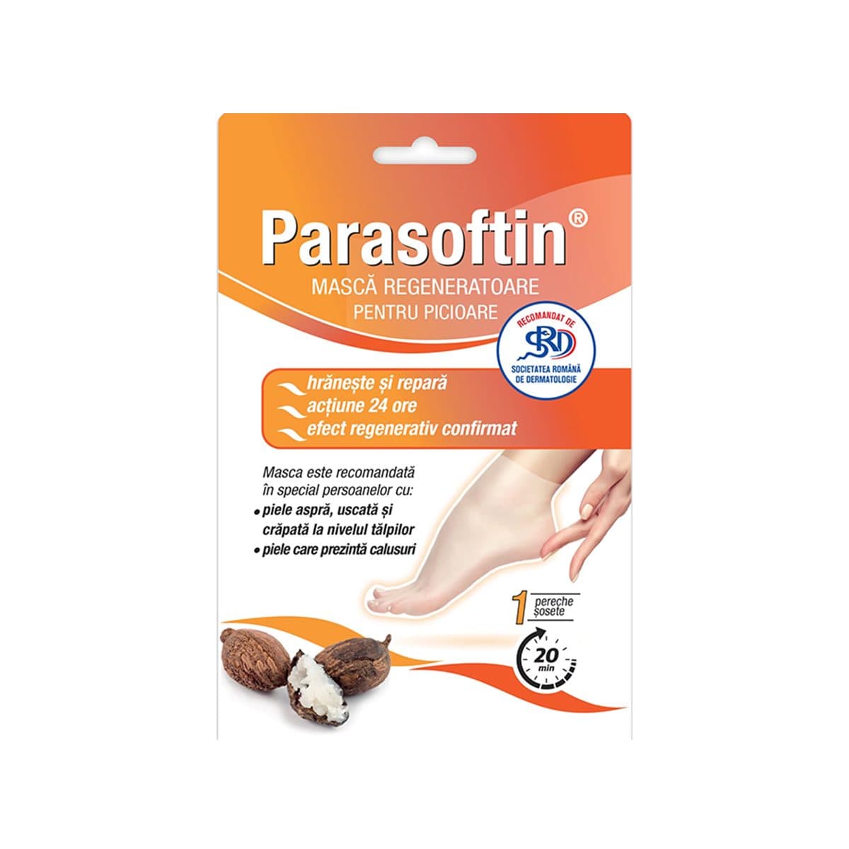 Parasoftin - Regenerating Foot Mask With Shea Butter